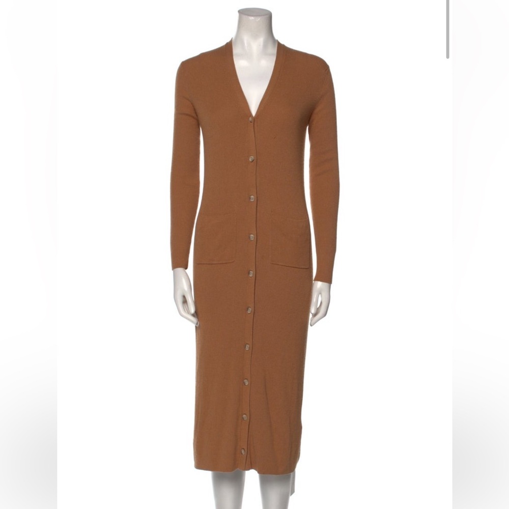 Naadam Silk V-neck Sweater Dress